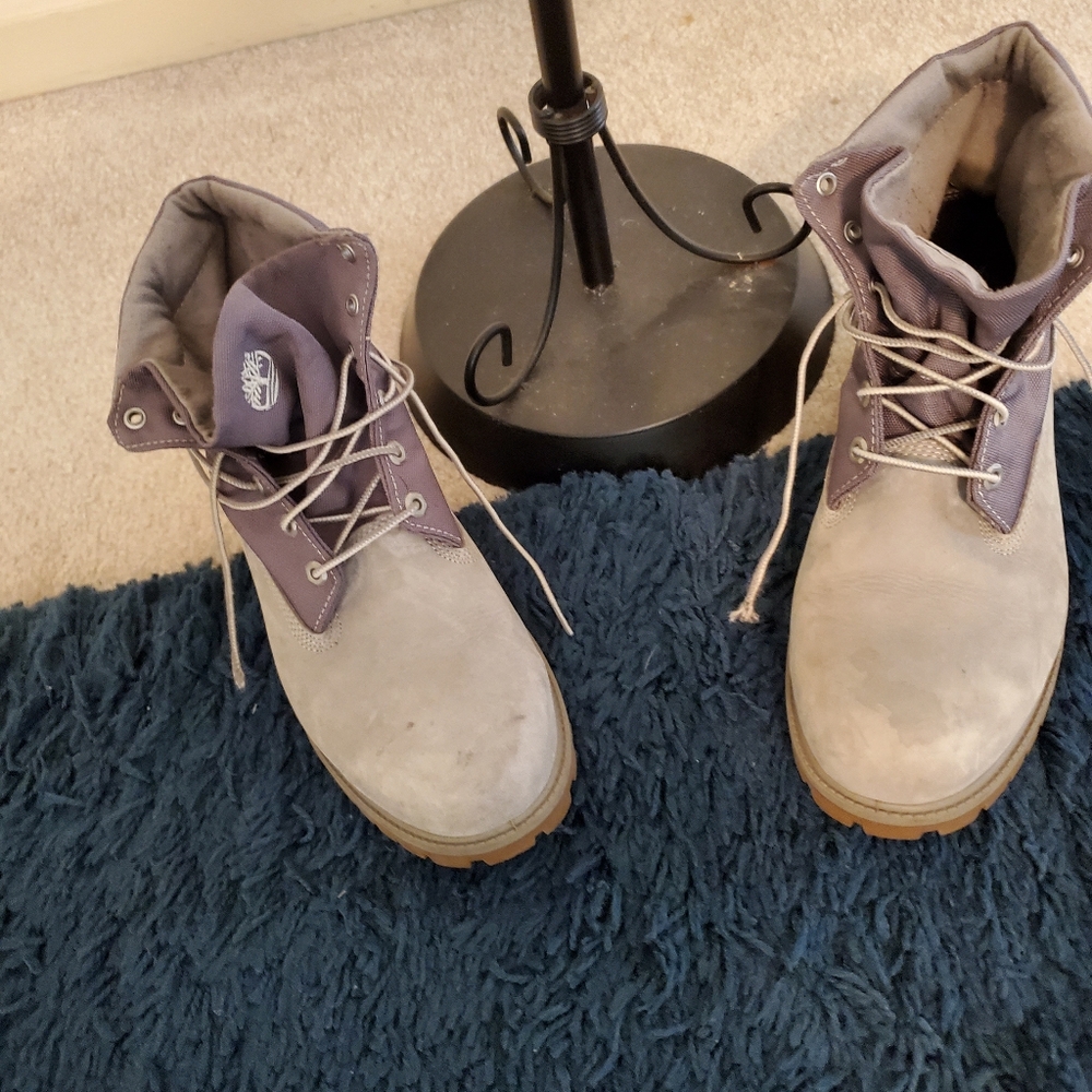 Timberland Gray and Brown Boots Size 11 Mens. Gently used.